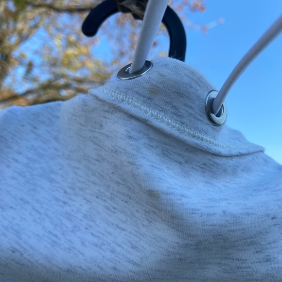 Athleta Hoodie Womens Small Stadium Zip Pockets Thumbholes Hooded heather grey - Picture 3 of 5